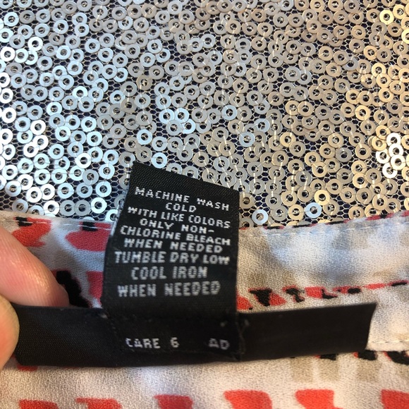 Alfani Coral & White Crossover Sleeveless Top - Picture 6 of 8